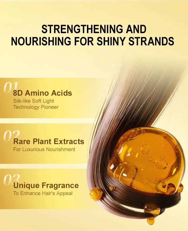 Amino Acid Hair Oil Nourishing Treatment for Smooth Shiny Hair and Heat Protection