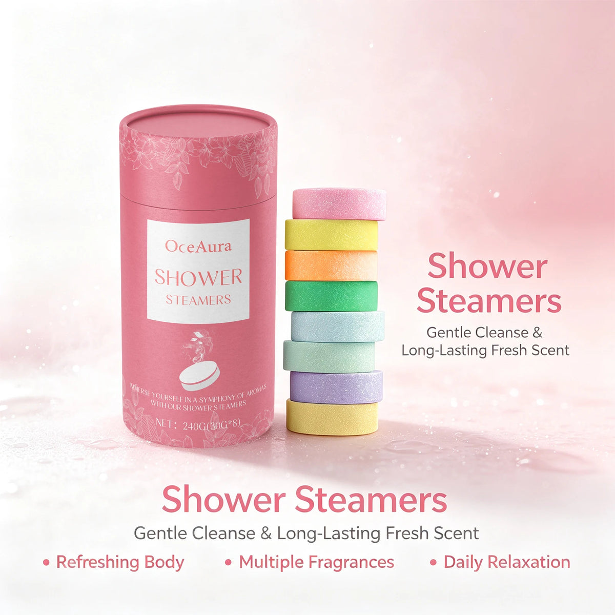 Aromatherapy Shower Steamers Relaxing Fragrance Tablets for Home Spa and Stress Relief