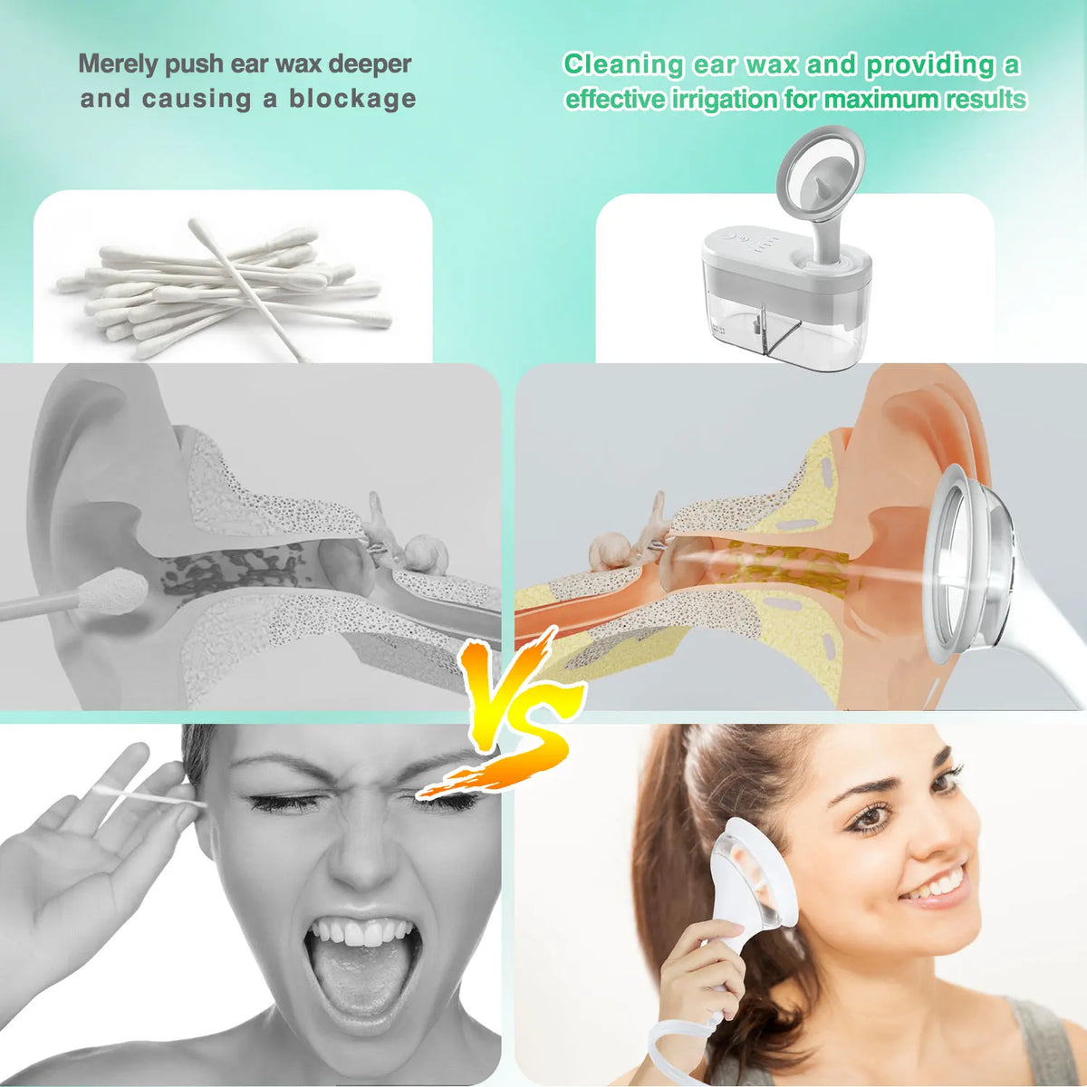 Electric Ear Wax Removal Kit Professional Irrigation System for Adults and Kids at Home