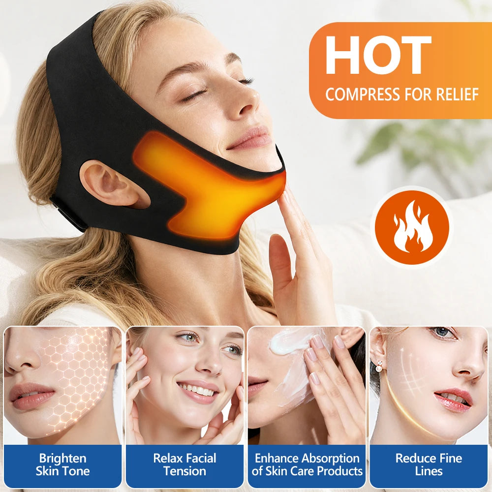 Face Ice Pack V Lifting Bandage Reusable Gel Compress for Home Skincare and Facial Recovery
