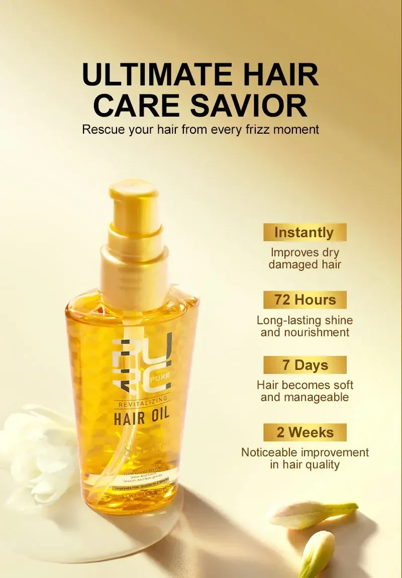Amino Acid Hair Oil Nourishing Treatment for Smooth Shiny Hair and Heat Protection - 10
