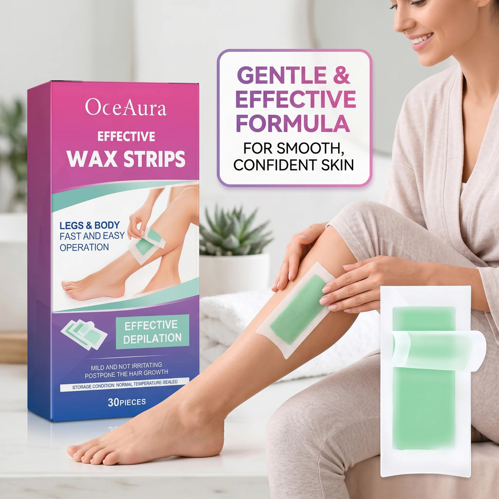 Depilatory Wax Strips Hair Removal for Smooth Skin Legs and Underarms at Home SPA Experience