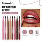 Lip Contour Stain Pen Long Lasting Waterproof Makeup for Daily Beauty and Travel