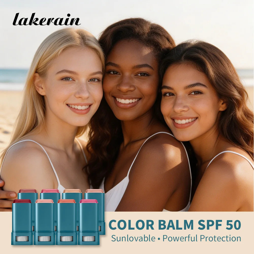 Color Balm SPF 50 Tinted Sunscreen Blush Stick for Glowing Cheeks and Natural Face Makeup