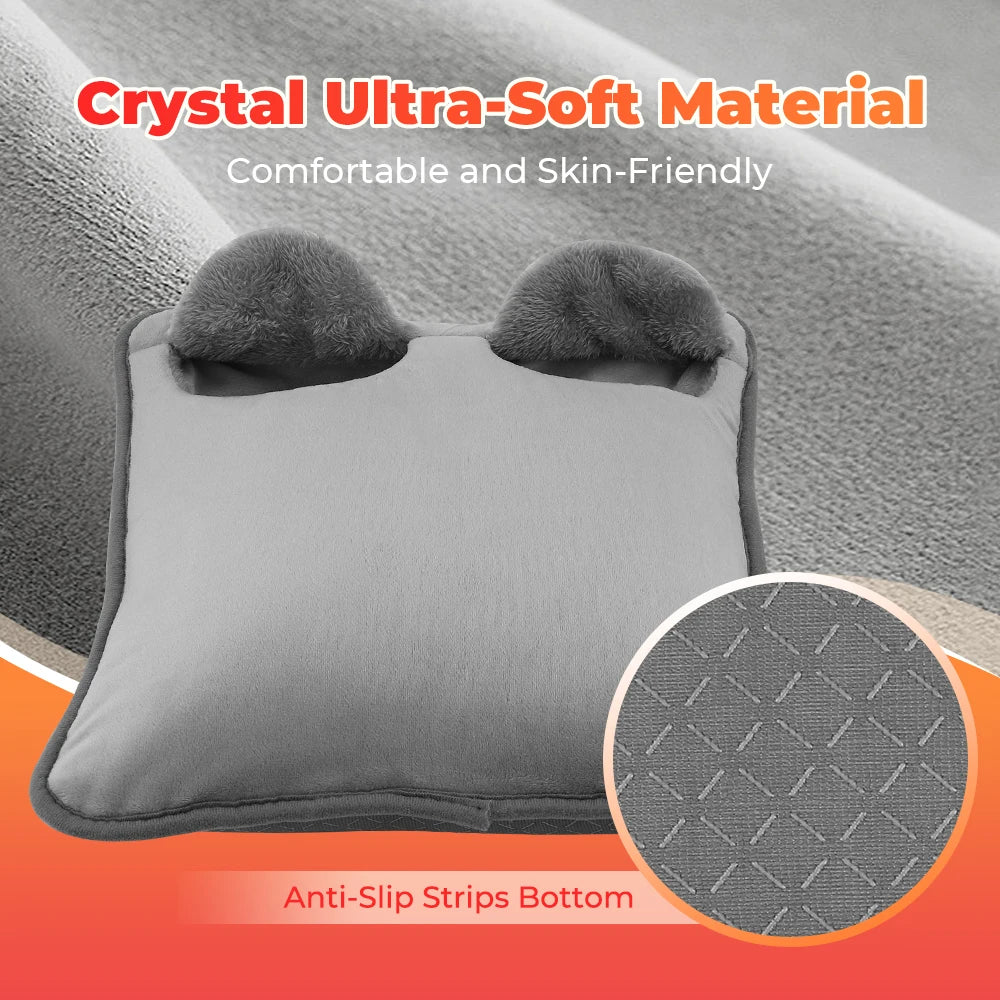 Electric Foot Warmer with 4 Heat Settings and Timer for Office and Home Use
