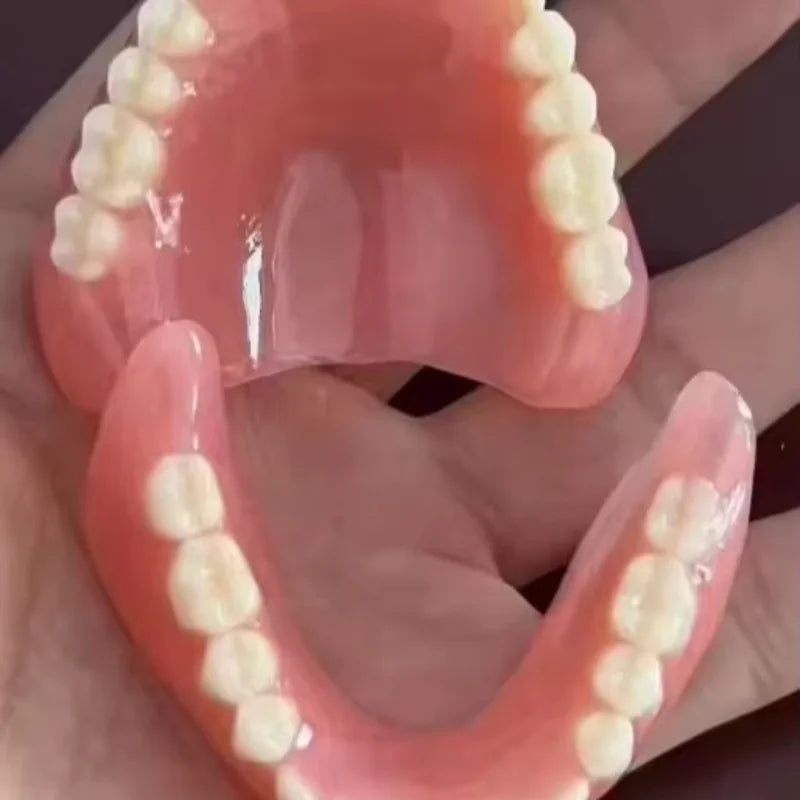 Full Mouth Silicone Dentures Natural Lifelike Teeth for Daily Comfort and Oral Care - 1