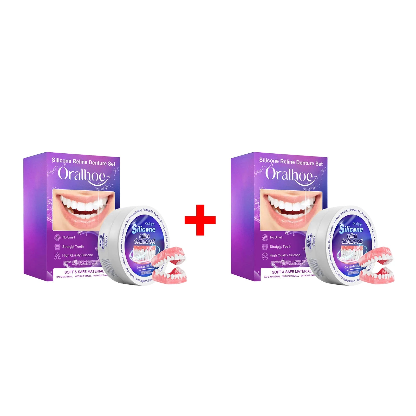 Silicone Reline Denture Set Comfortable Fit Natural Look for Daily Use at Home for Great Smile - 16