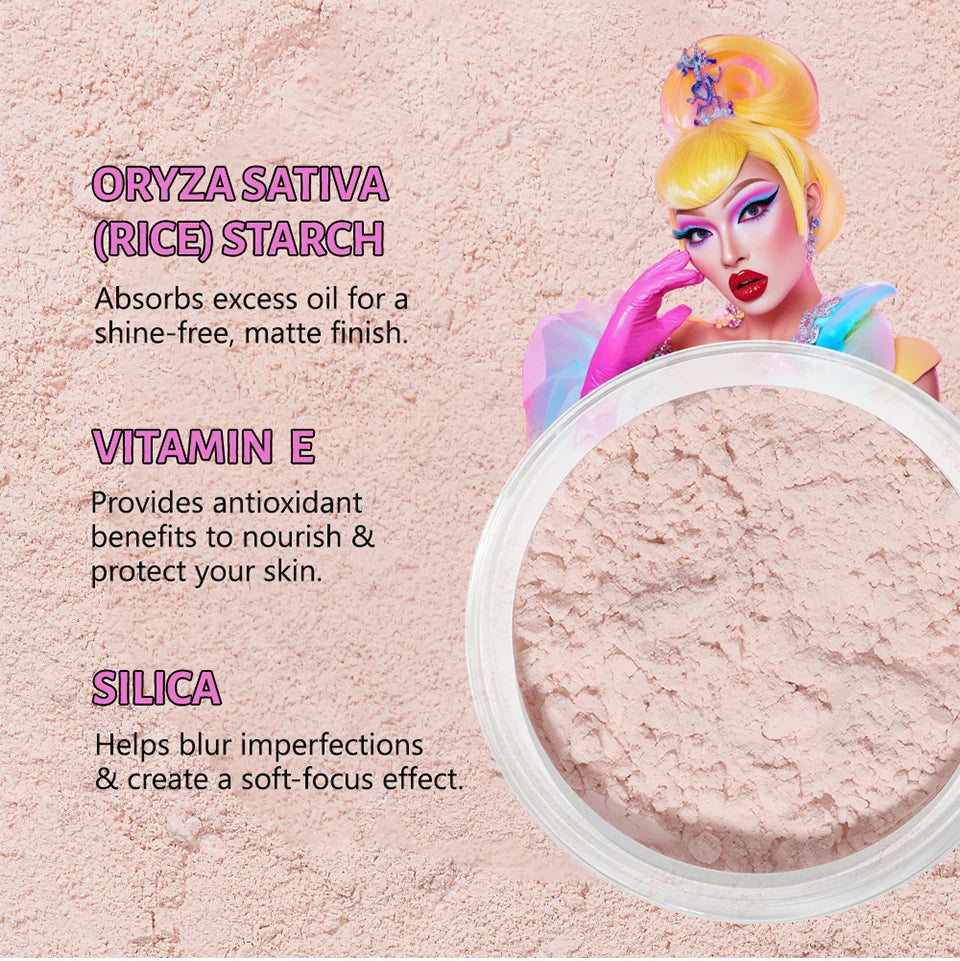 Loose Baking Setting Powder Oil Control Matte Finish for Women for Daily Makeup Routine