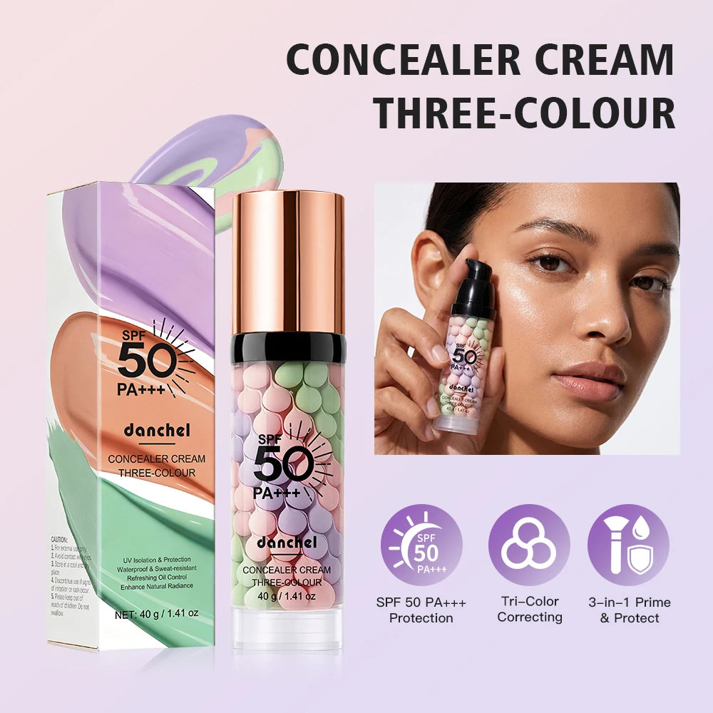 Three Color Face Primer Hydrating Moisturizing Base for Women Daily Makeup - 7