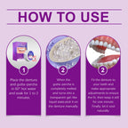 Silicone Reline Denture Set Comfortable Fit Natural Look for Daily Use at Home for Great Smile