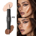 Dual Ended Face Contour Stick Highlighter Waterproof Makeup for Sculpting and Daily Beauty