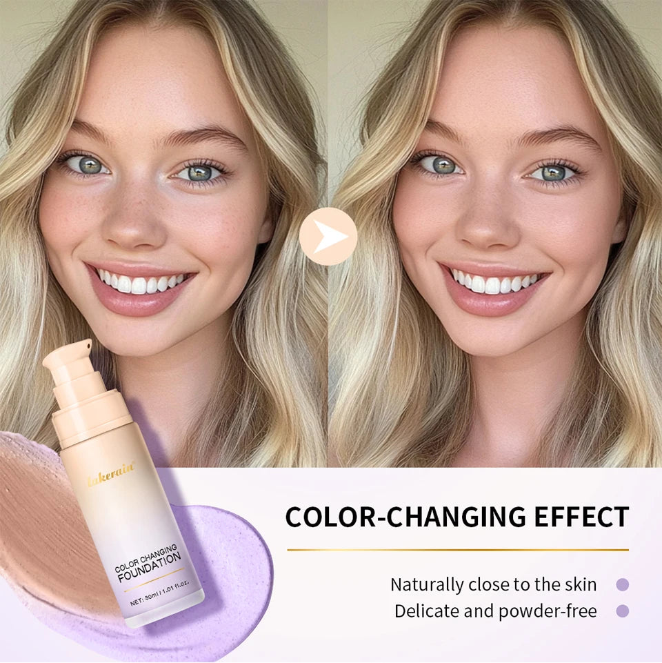 Liquid Foundation Color Changing Makeup Long Lasting Base for Daily Use and Glowing Skin - 10