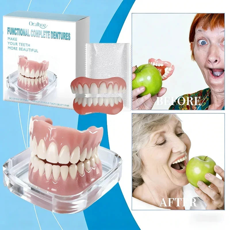 Fake Teeth Dentures Instant Smile Veneers for Men and Women for Natural Looking Oral Comfort