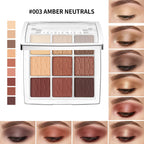 9 Shade Eyeshadow Palette Blendable Pigmented Makeup for Daily Looks and Professional Artistry