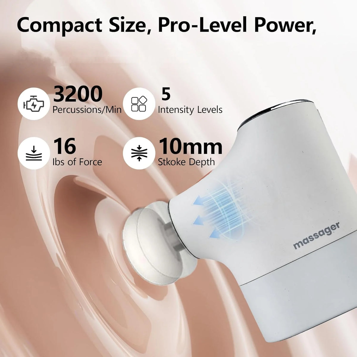 Mini Massage Gun Deep Tissue Percussion Massager for Muscle Recovery at Home and Office