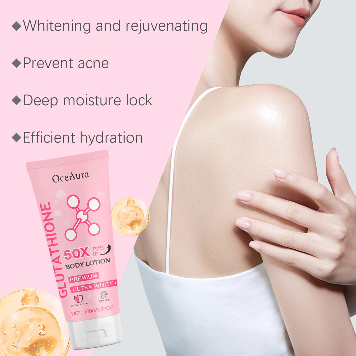 Arbutin Lightening Body Lotion Moisturizing Cream for Glowing Skin Daily Hydration Care
