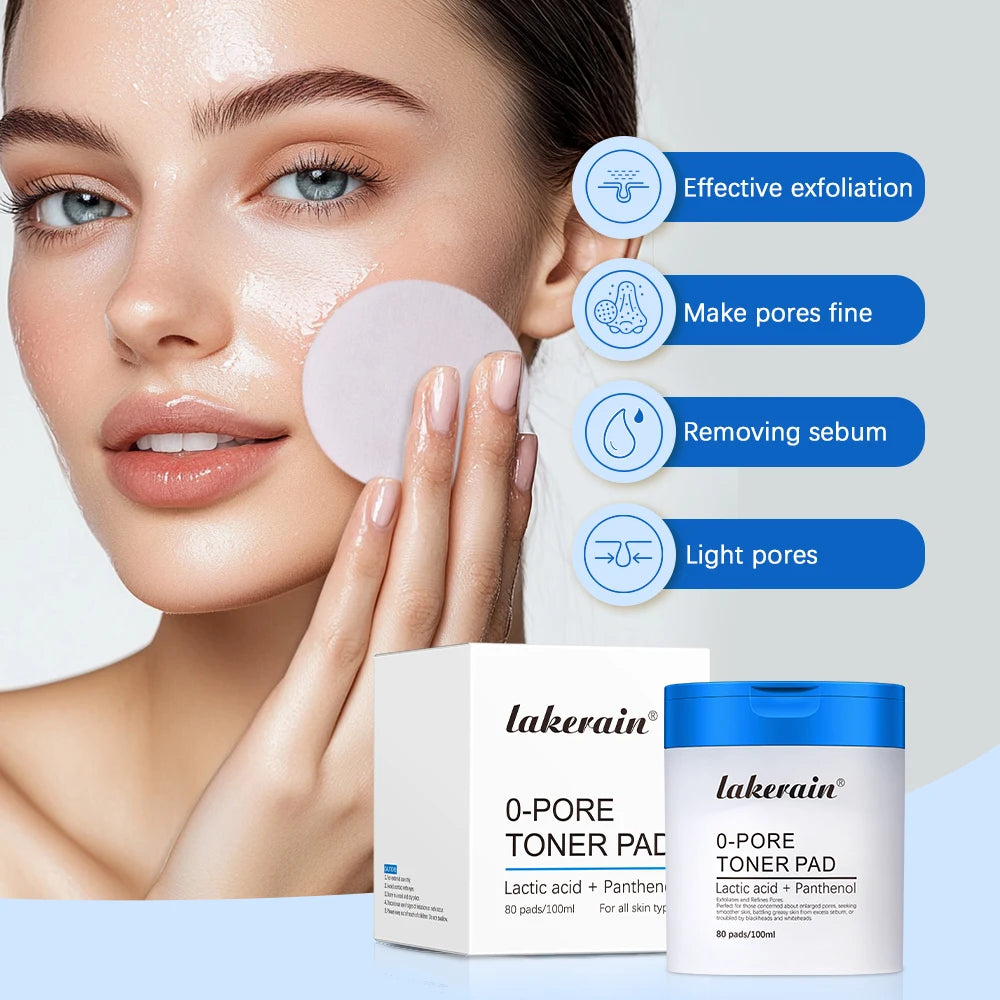 Pore Toner Pad and Peptide Serum Set Deep Moisturizing Glow for Unisex Daily Facial Skin Care