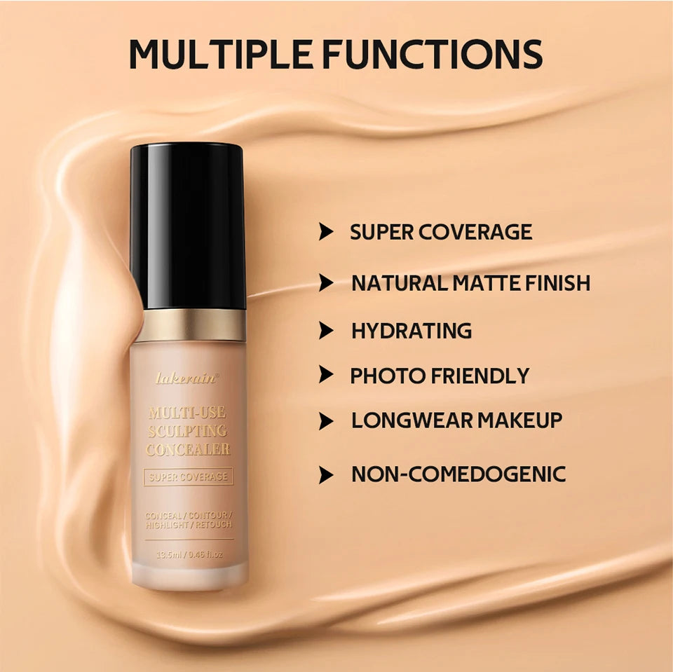 Multi Use Sculpting Concealer Waterproof Matte Coverage for Flawless Face Makeup Daily Routine - 9