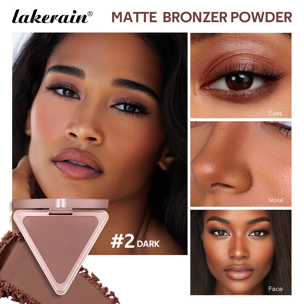 Matte Bronzer Powder Long Lasting Contour Makeup for Face Sculpting and Defined Finish
