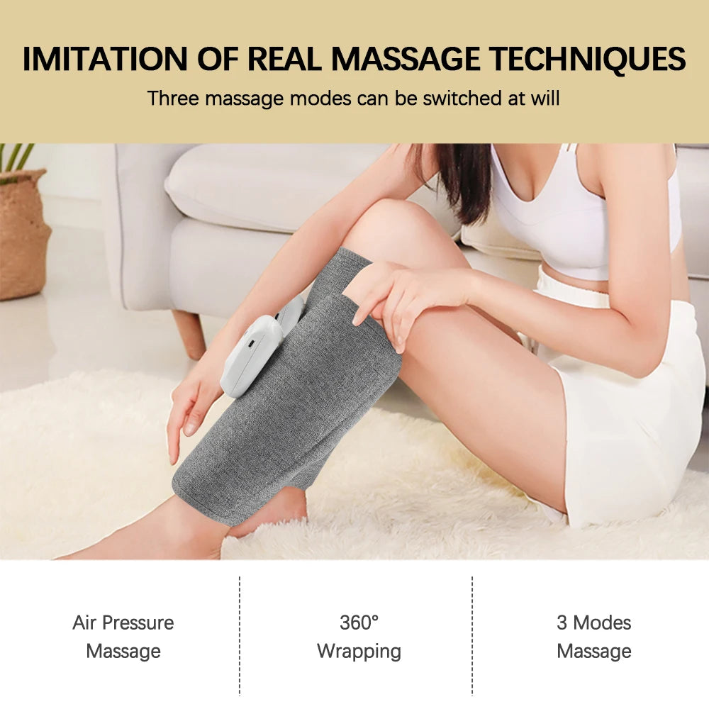 Wireless Calf Massager Air Compression Therapy for Leg Recovery at Home and Office