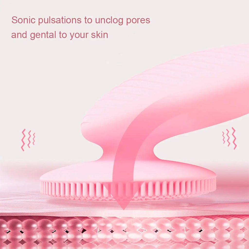 Electric Facial Cleansing Brush Sonic Vibration Scrubber for deep pore cleaning at home