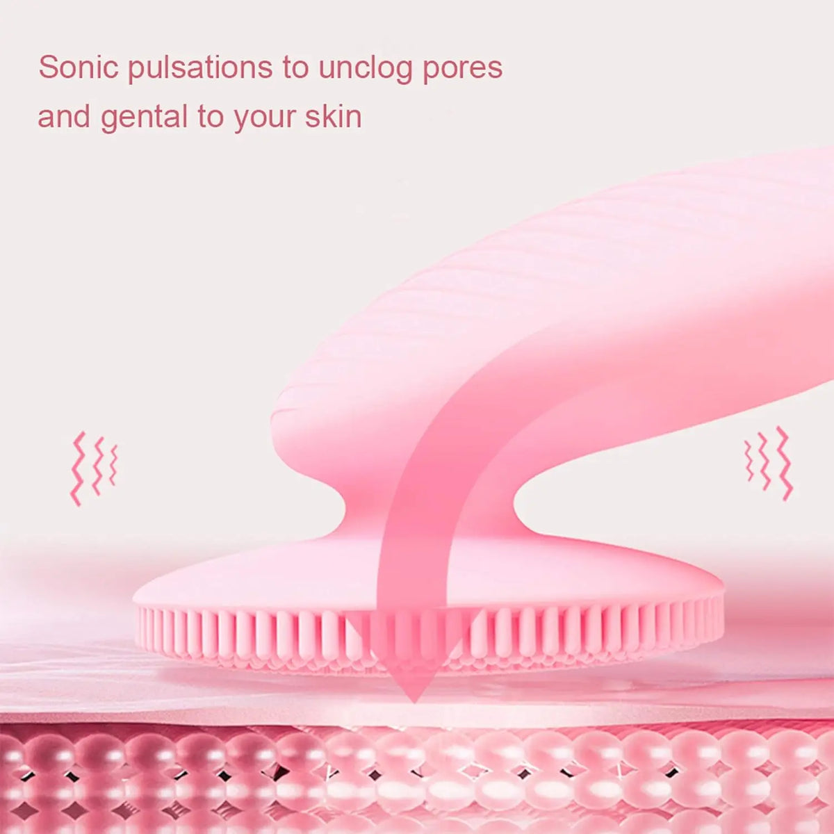 Electric Facial Cleansing Brush Sonic Vibration Scrubber for deep pore cleaning at home