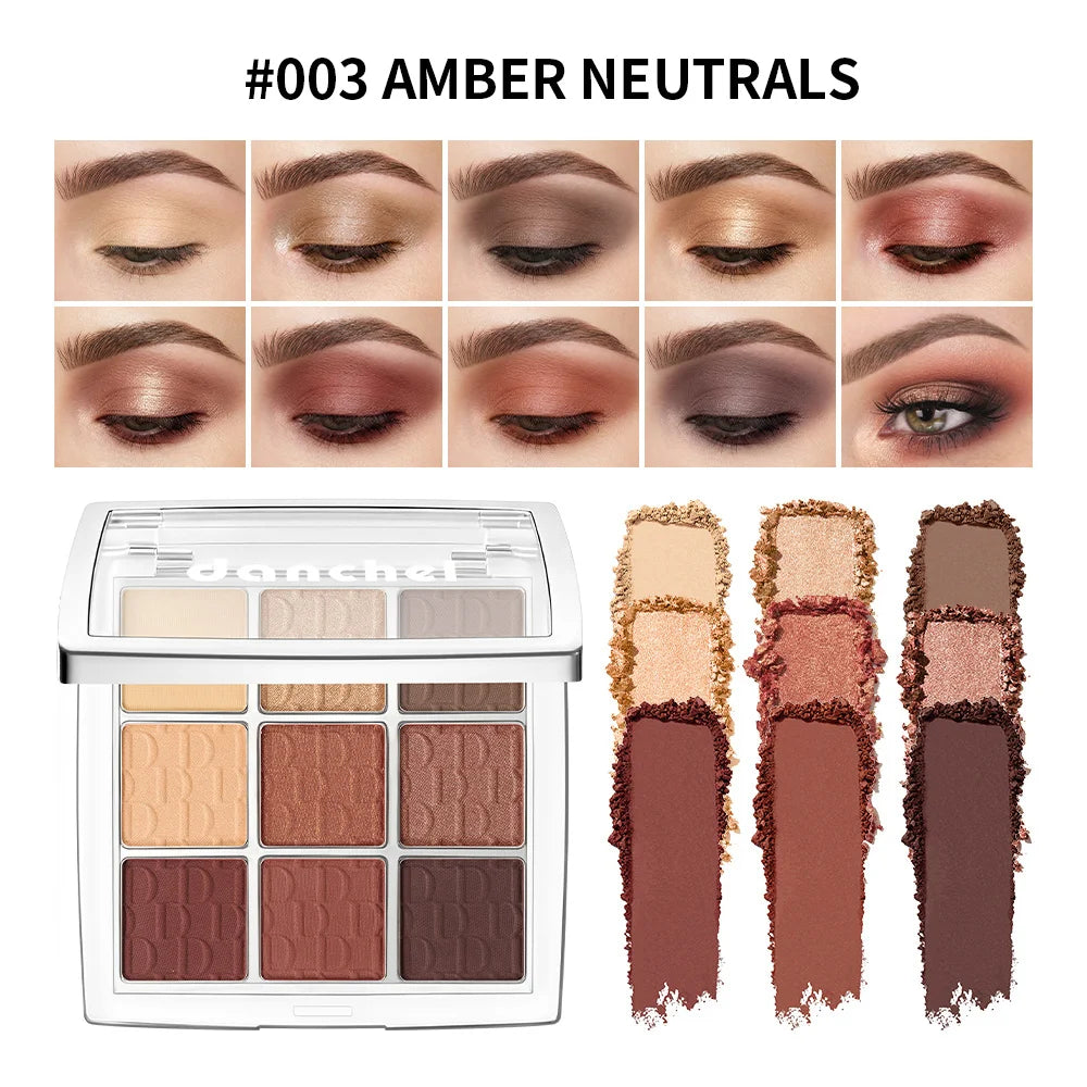 9 Shade Eyeshadow Palette Blendable Pigmented Makeup for Daily Looks and Professional Artistry