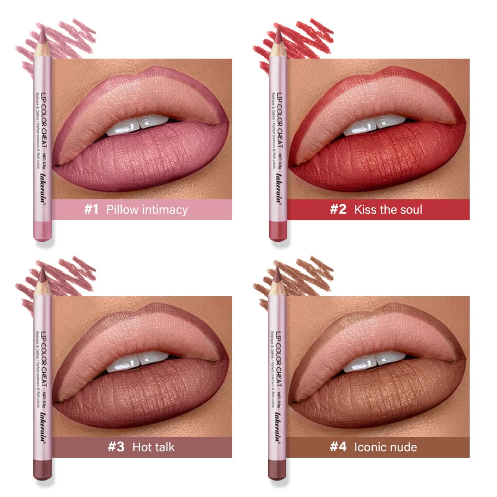 Matte Lip Liner Pencil Waterproof Contour Set for Women to Define Lips at Work or Parties - 5
