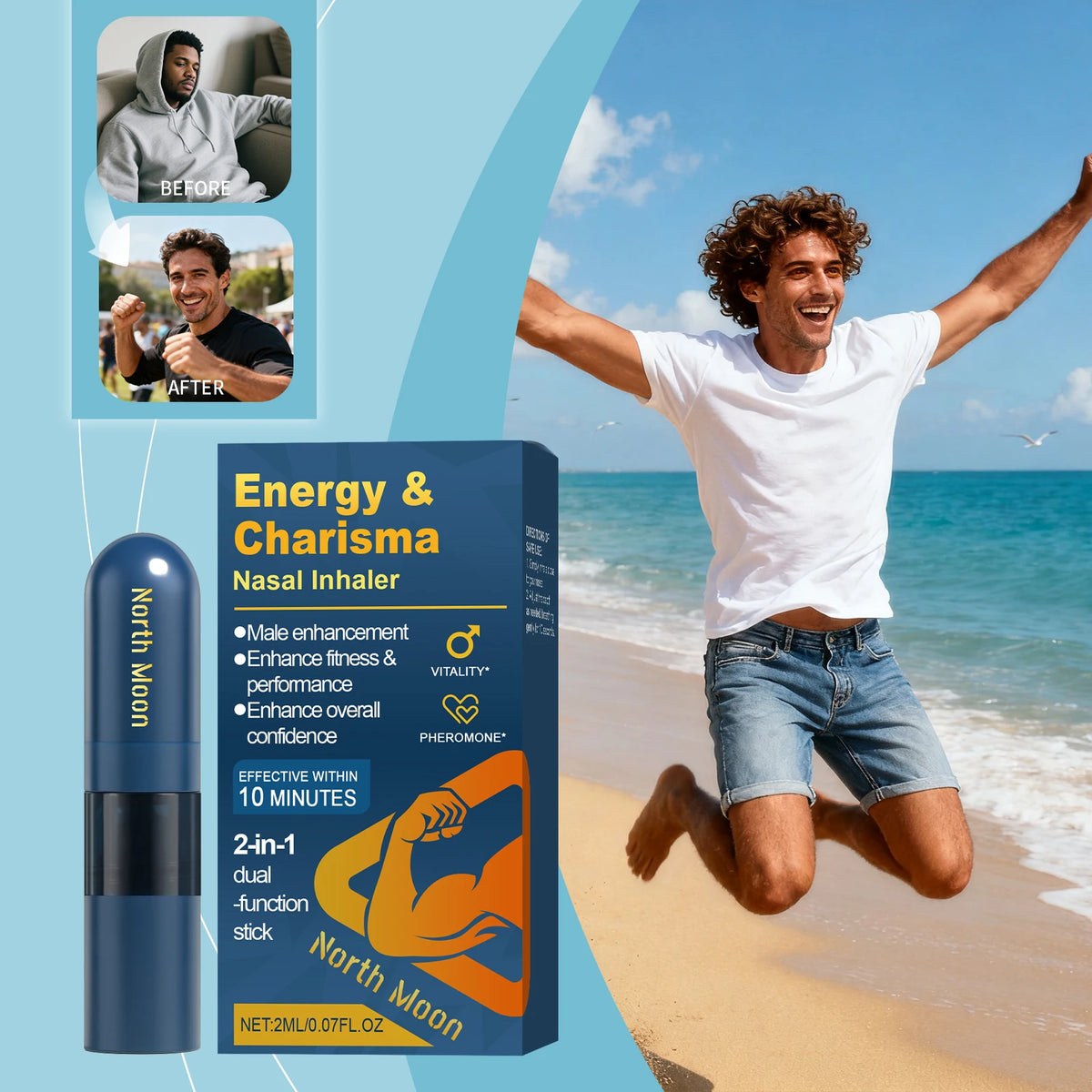 Nasal Suction Stick Mild Nourishing Cooling Body Care for Men During Daily Wellness Activities