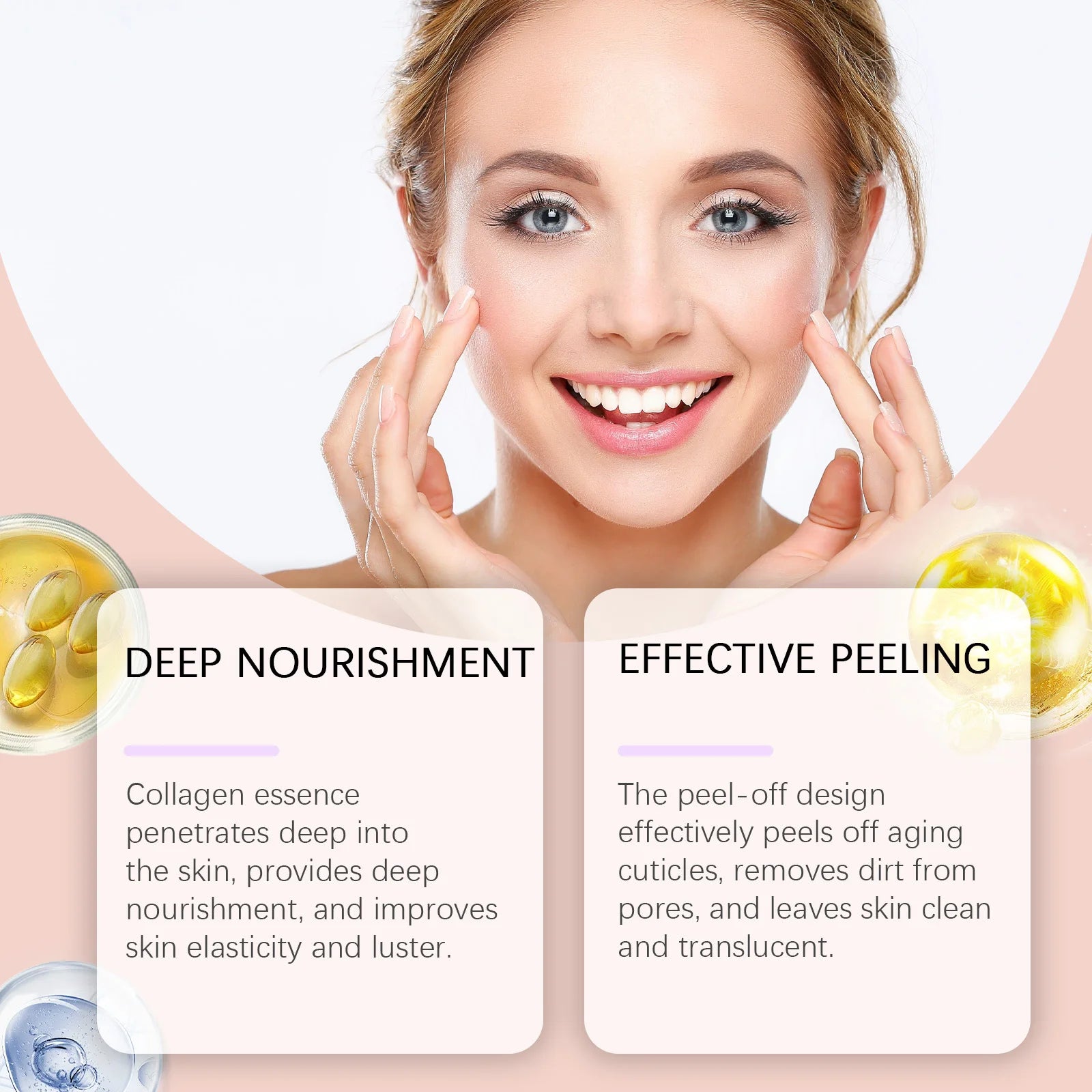 Collagen Night Wrapping Mask Firming Peel Off Treatment for Unisex Face Care - 8
