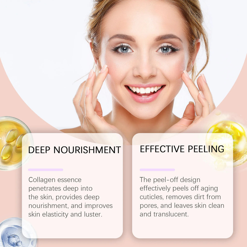 Collagen Night Wrapping Mask Firming Peel Off Treatment for Unisex Face Care