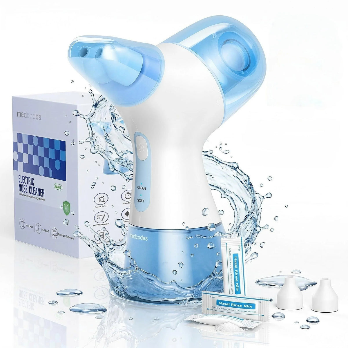 Electric Nasal Irrigation System Sinus Rinse Machine for Adults for Allergy and Congestion Relief