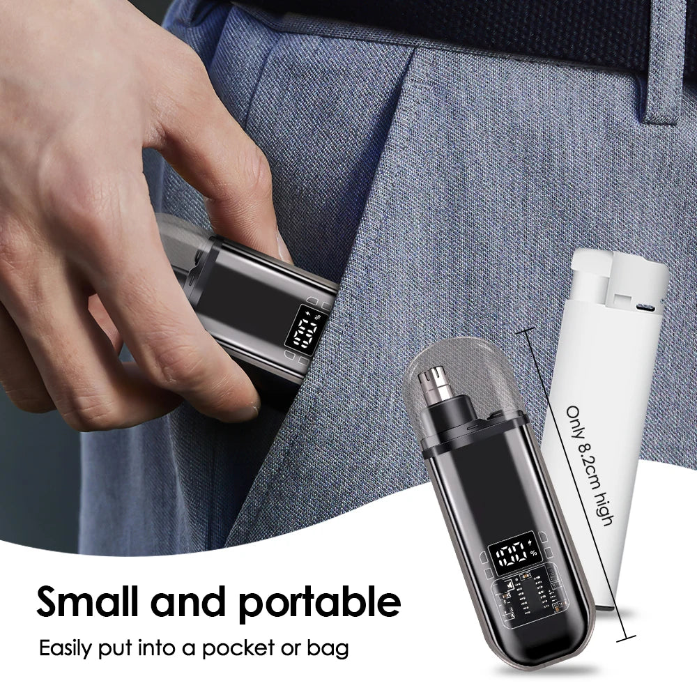 Electric Nose Hair Trimmer Painless Rechargeable Grooming Tool for Men and Women Daily Routine
