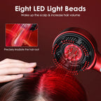 Electric Scalp Massage Comb LED Therapy Hair Growth Serum Applicator for Men and Women Home