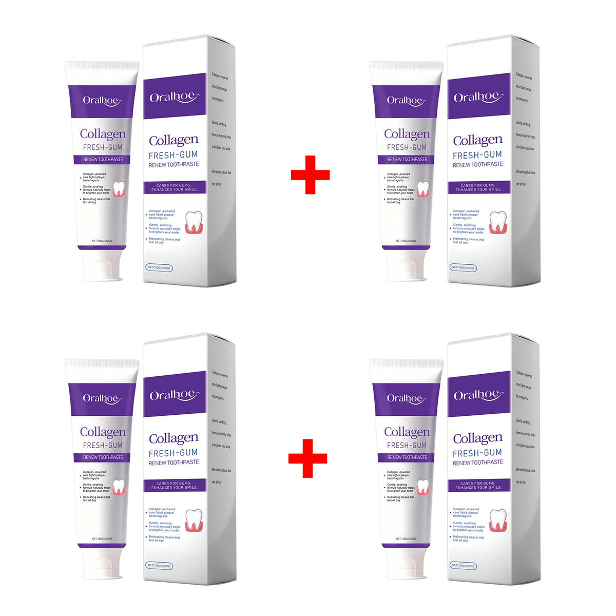 Collagen Toothpaste Whitening and Fresh Breath for Adults Daily Oral Care at Home Routine