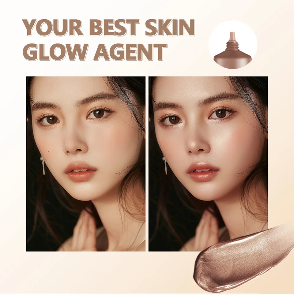 Liquid Glow Foundation Moisturizing Highlighter Base for Radiant Skin and Face Body - 13