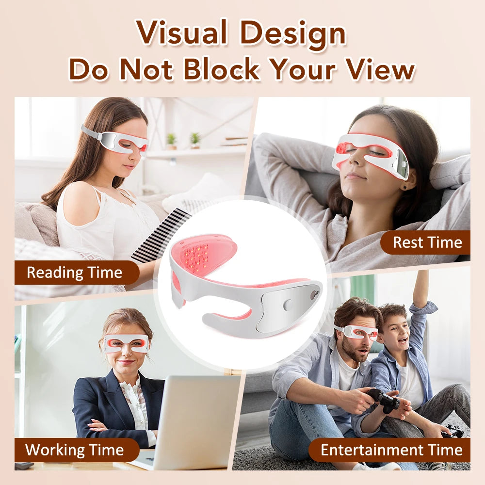 3D Eye Massager Red Light Therapy Device for Relieving Eye Fatigue and Dark Circles at Home