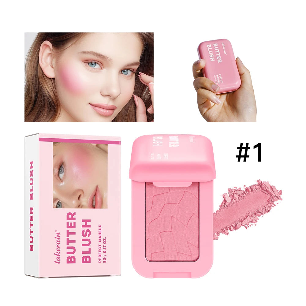 Butter Blush High Pigment Cream Powder Long Lasting Waterproof Makeup for Women Daily Beauty