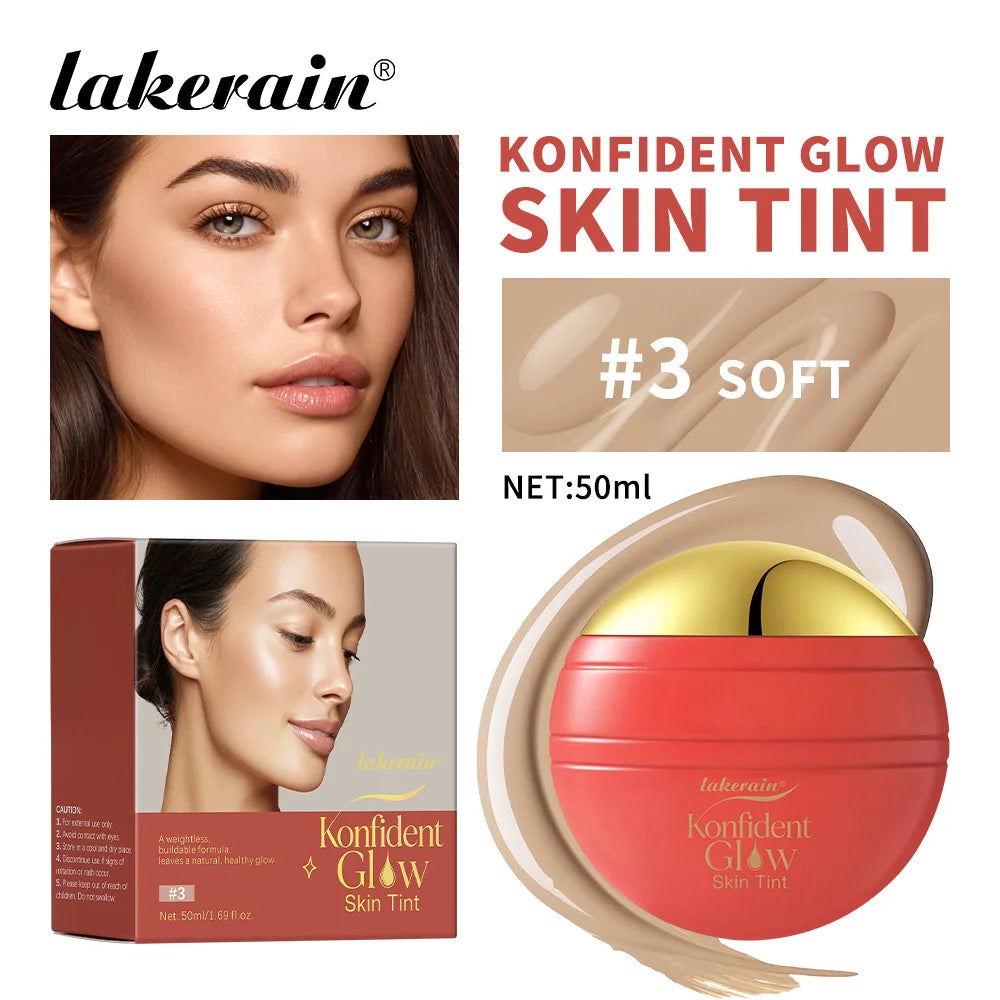 Konfident Glow Skin Tint Buildable Coverage Foundation for Radiant Daily Makeup Looks - 21