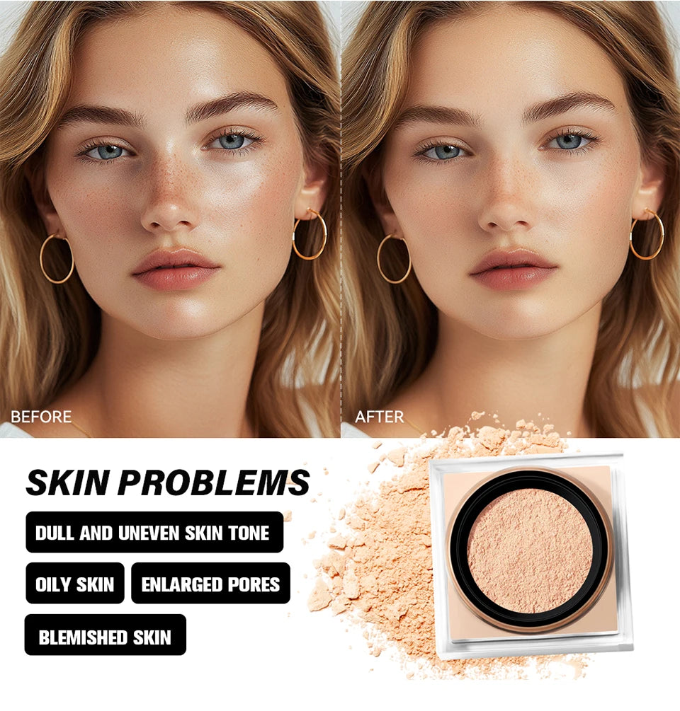 Loose Baking Setting Powder Oil Control Matte Finish for Women for Daily Makeup Routine