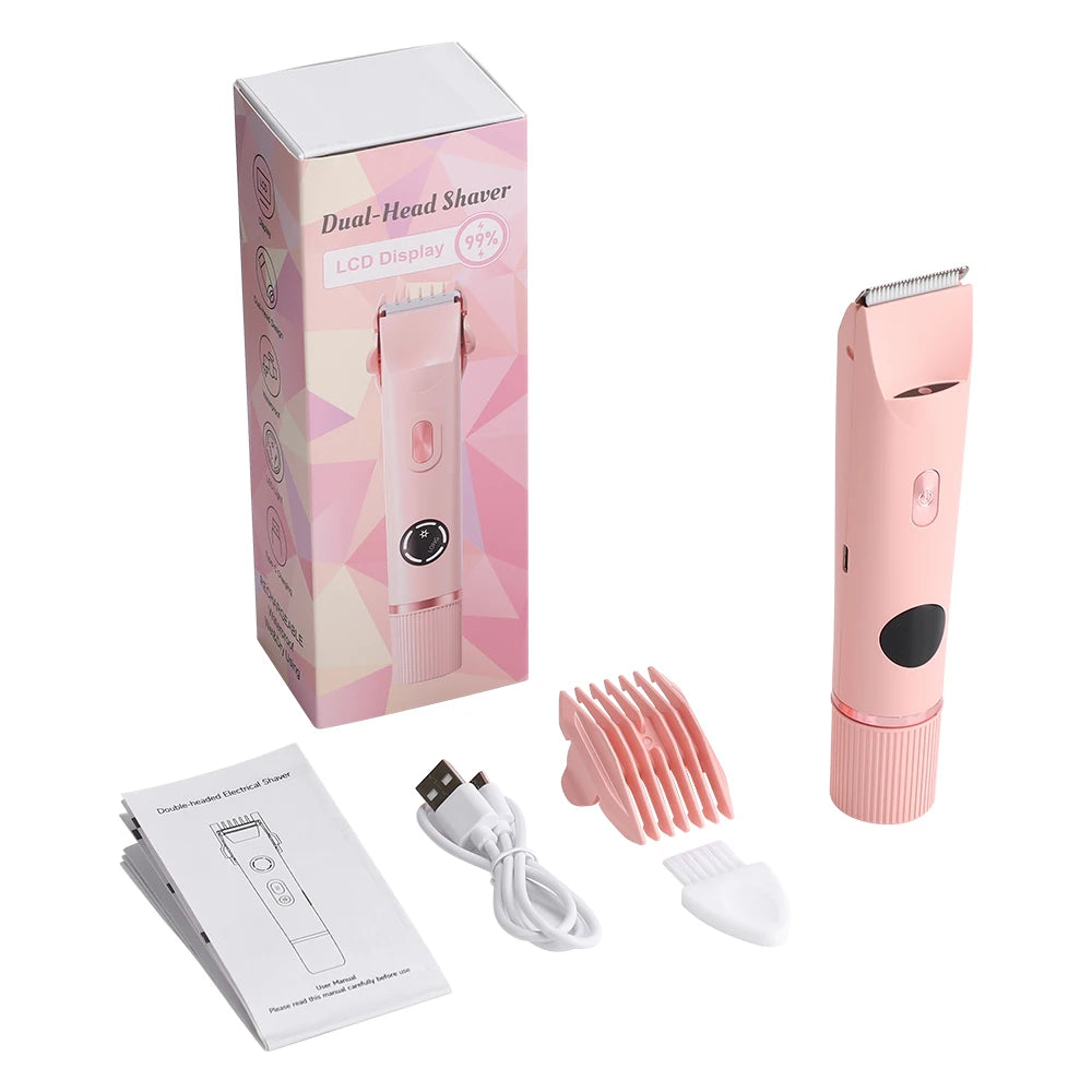Electric Shaver for Women Waterproof Body Trimmer for Bikini Underarm Legs and Smooth Skin