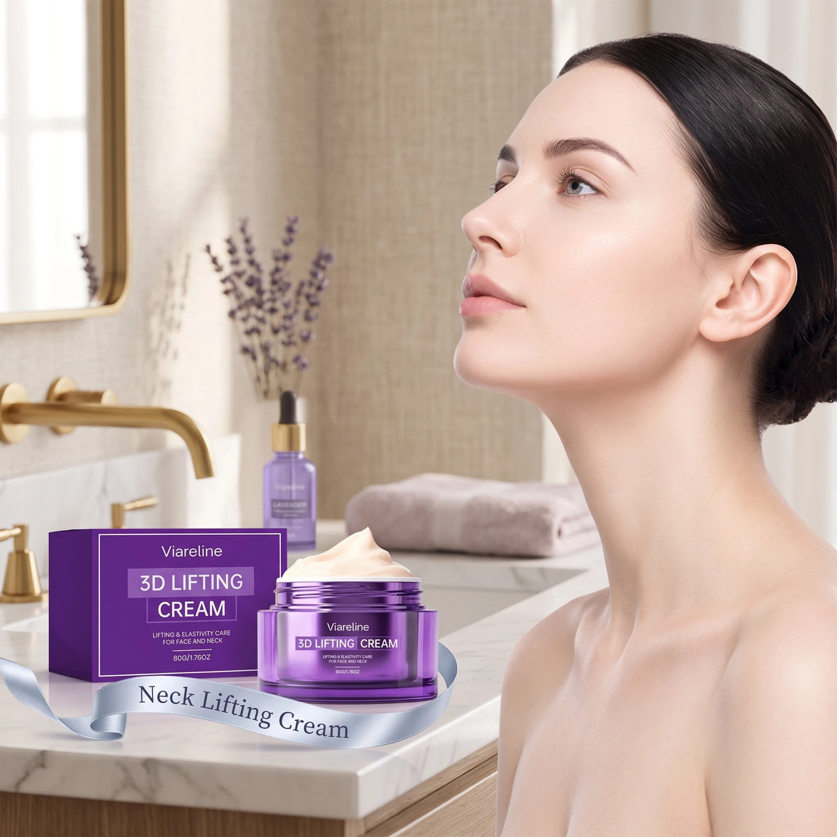 3D Lifting Cream Firming Moisturizer for Face and Neck Smoothing Fine Lines for Daily Skin Care