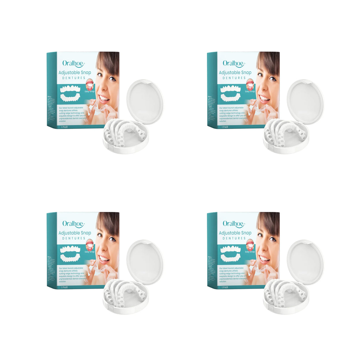 Adjustable Snap Dentures Missing Teeth Repair for Natural Smile and Secure Chewing Daily Comfort