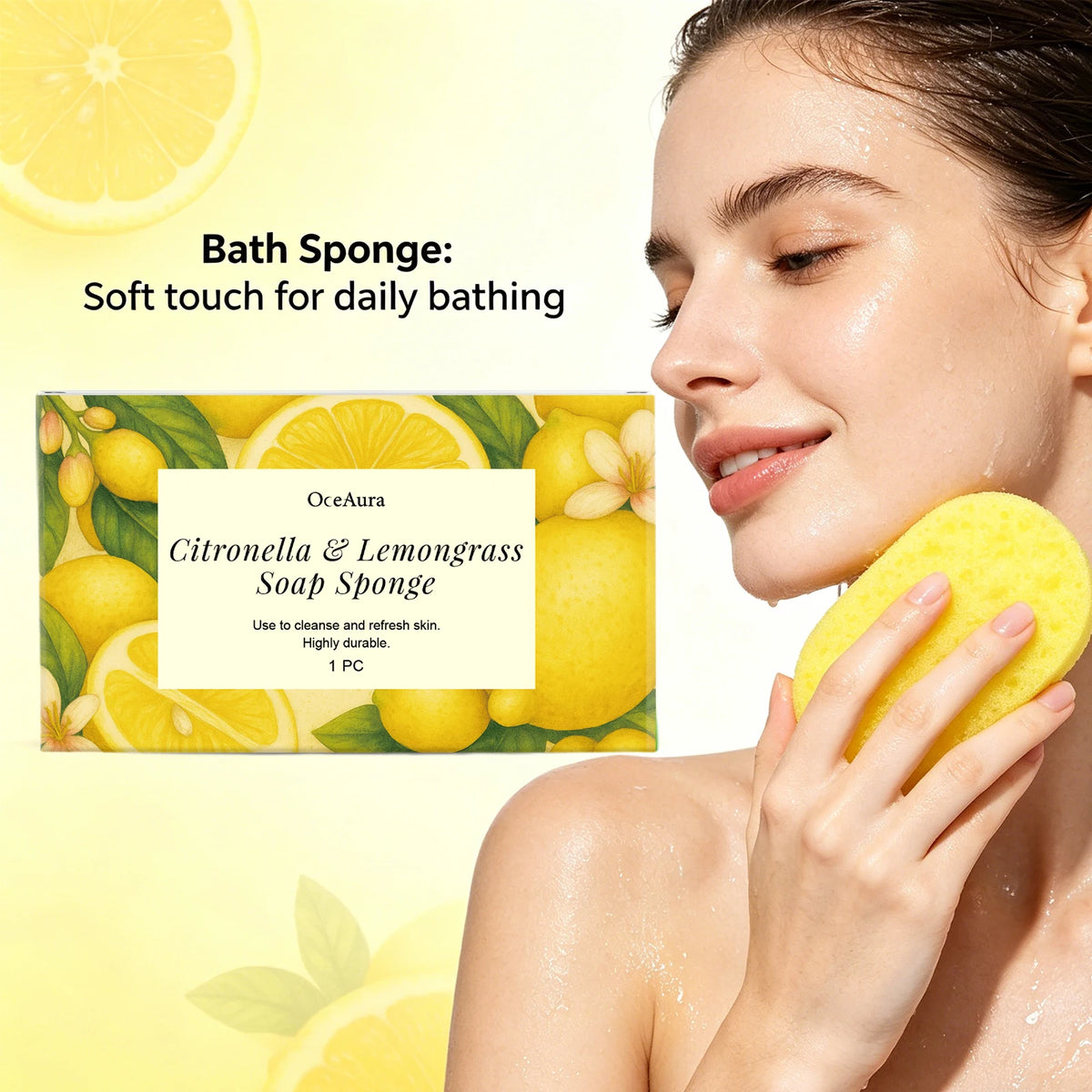 Bath Sponge Exfoliating Body Scrubber for Daily Skin Cleansing and Refreshing Shower Routine