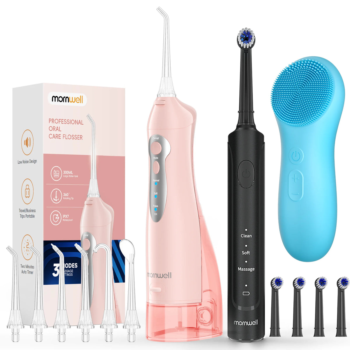 Professional Oral Clean Kit Water Flosser Electric Toothbrush for Adults Home Travel