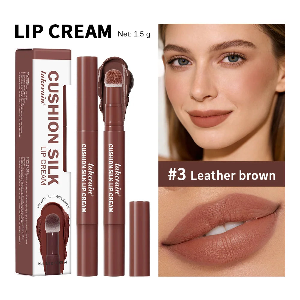 Air Cushion Lip Cream Waterproof Matte Lip and Blush for Daily Makeup and Travel