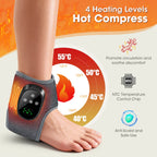 Electric Ankle Massager Heated Vibration Brace for Joint Relief at Home or After Sports