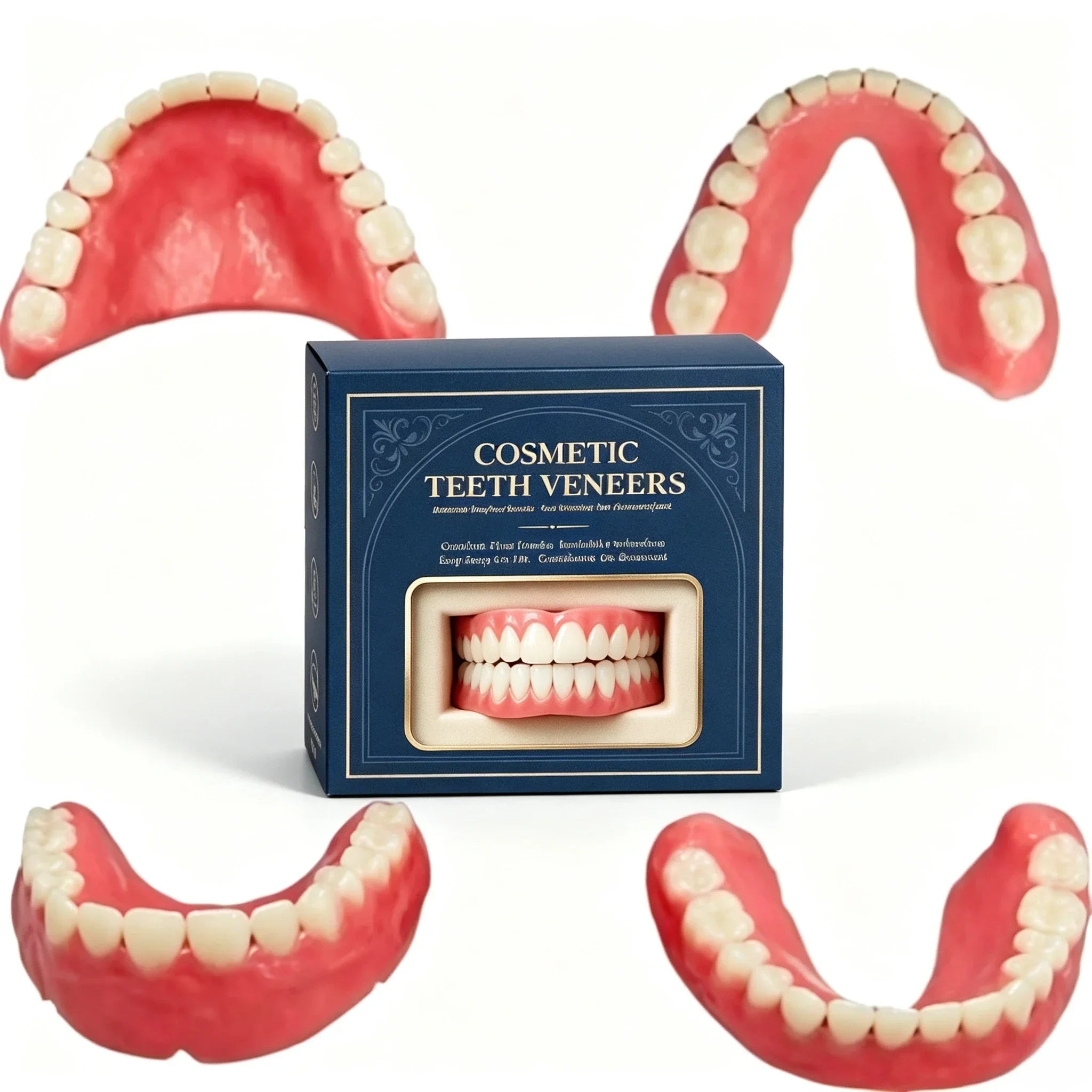 Full Mouth Denture Set Soft Silicone Reline False Teeth for Adults at Home Daily Comfort Use - 8