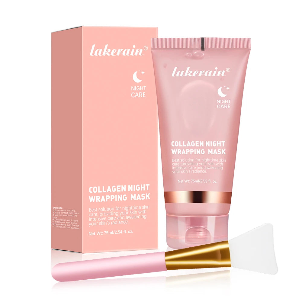 Collagen Night Wrapping Mask Peel Off Anti Aging Treatment for Women at Night