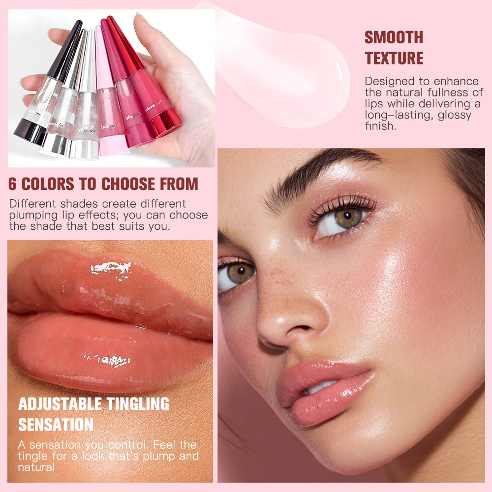 Lip Plumper Serum Deep Hydration High Shine Gloss for Fuller Looking Lips Daily Beauty Routine - 3